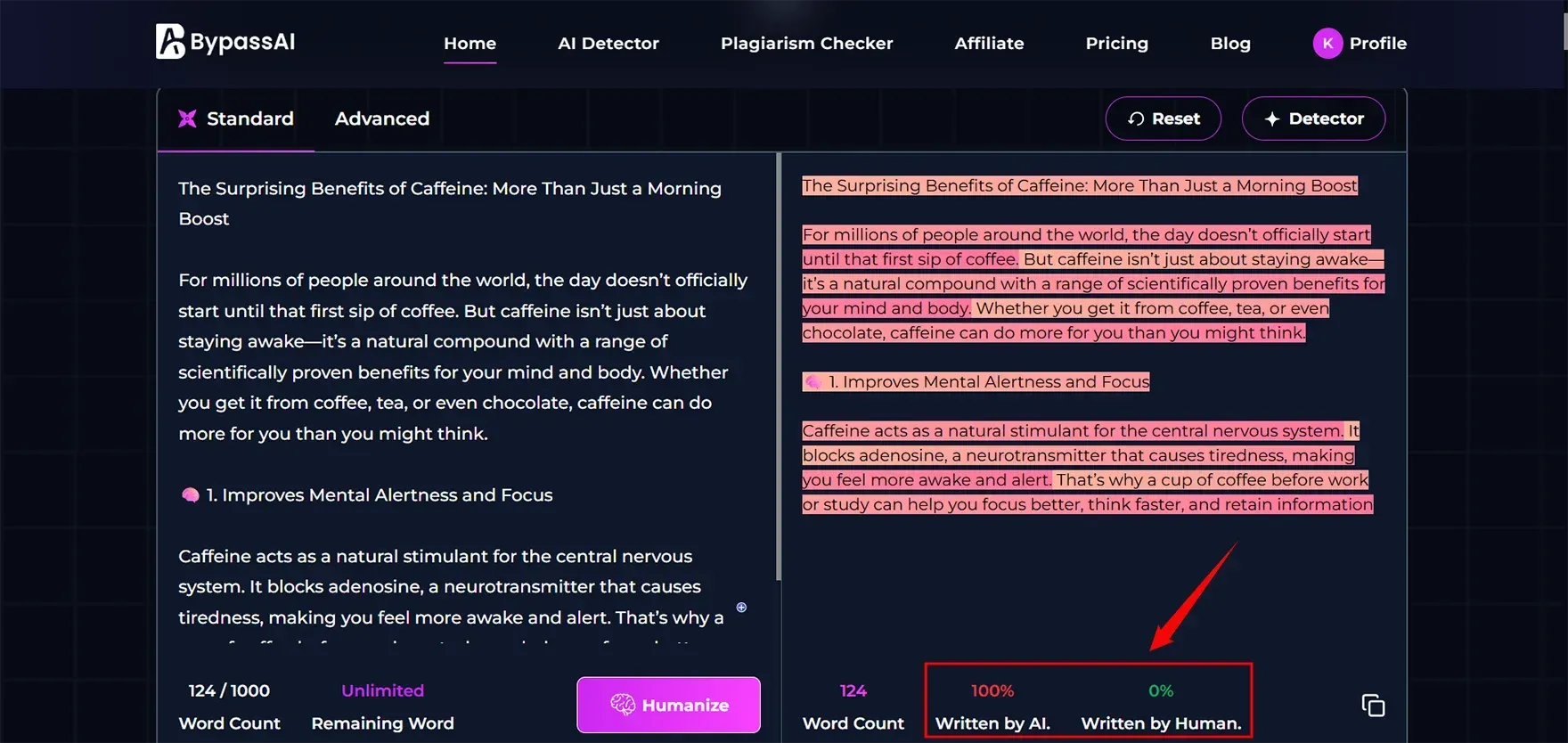Blog Post Detection check