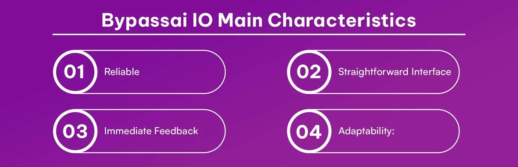 Bypassai IO Main Characteristics