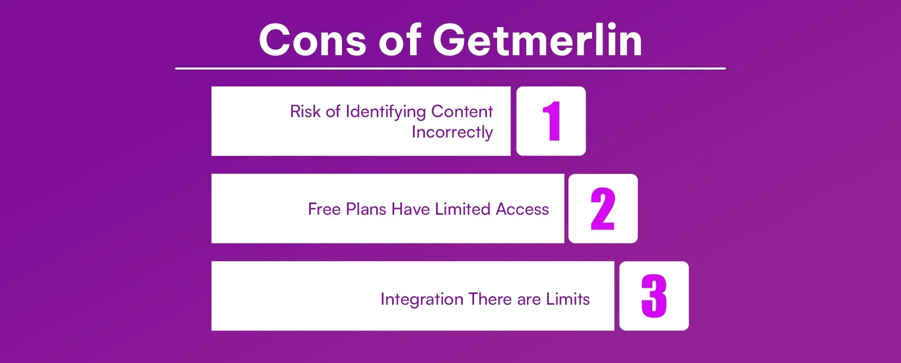 Cons of Getmerlin