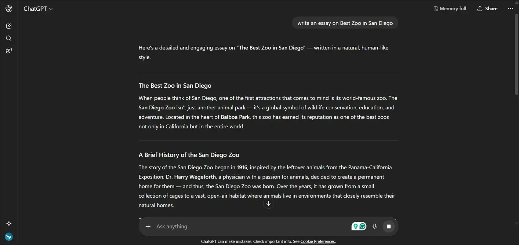 Step: Create content through ChatGPT Step: Create content through ChatGPT
