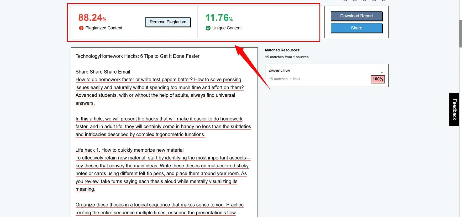 Editpad plagiarism checker