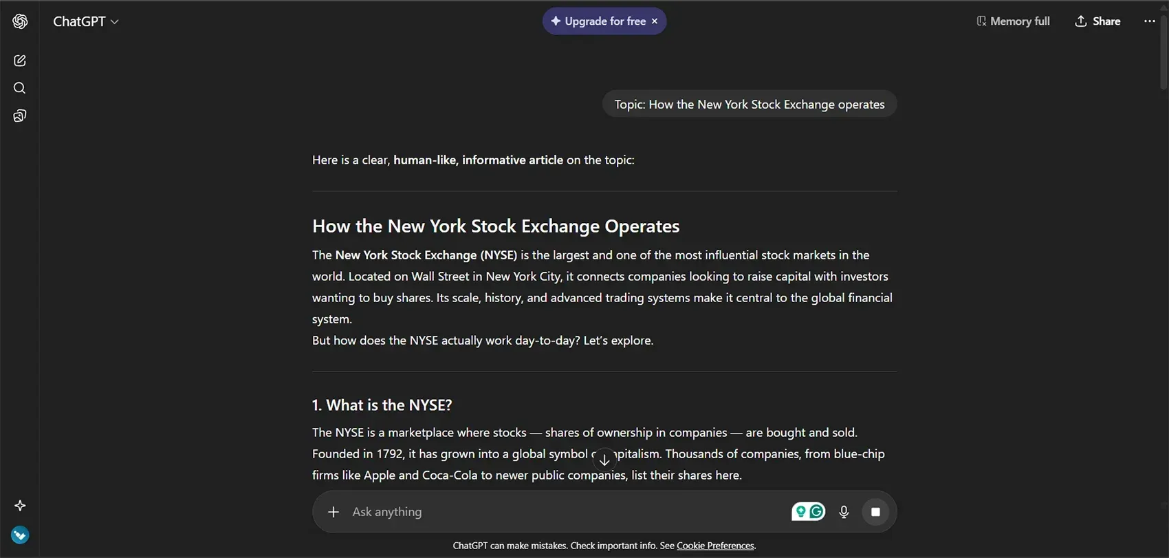 Step: First of all, create content through ChatGPT
