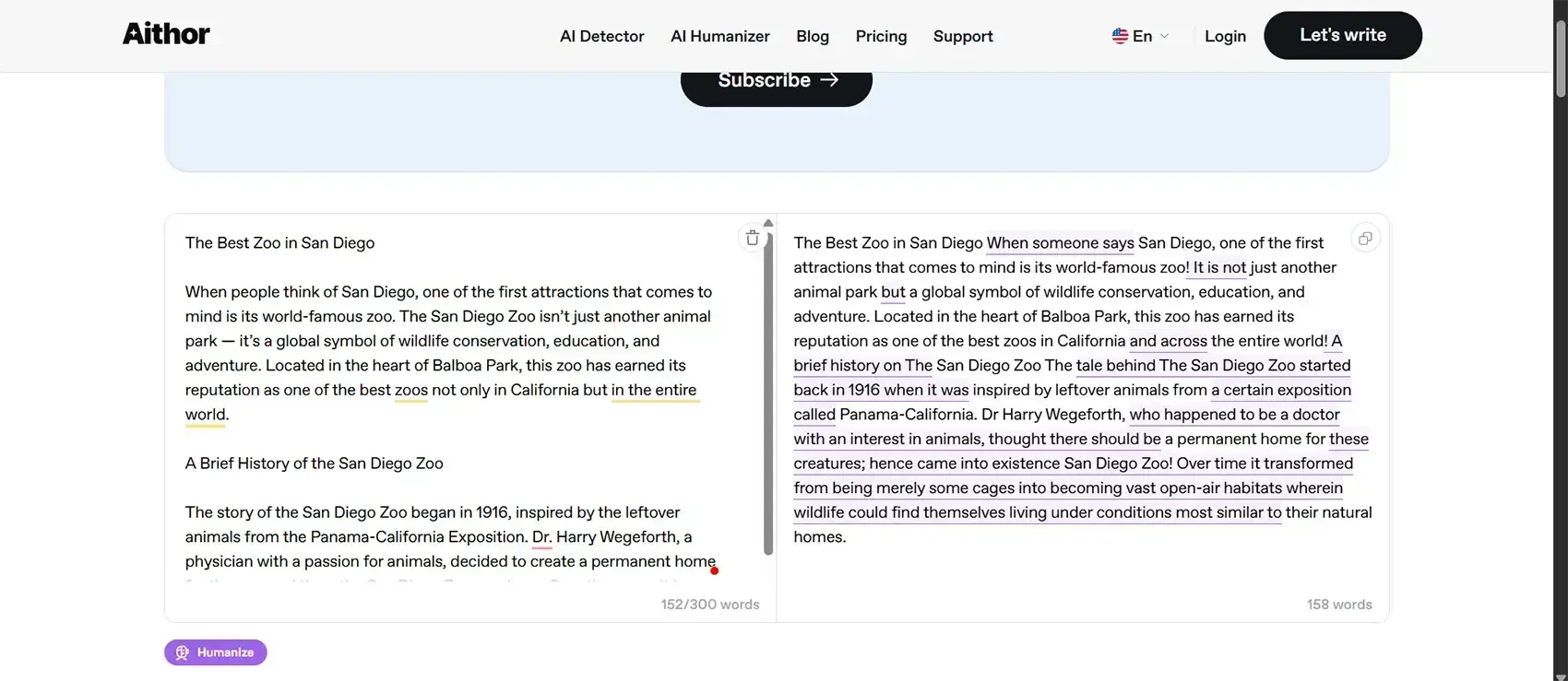 Step: Now check Aithor content on top AI detectors Step: Now check Aithor content on top AI detectors