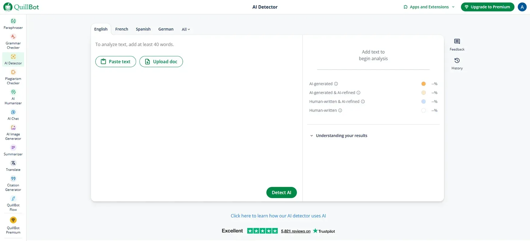 Quillbot AI detector