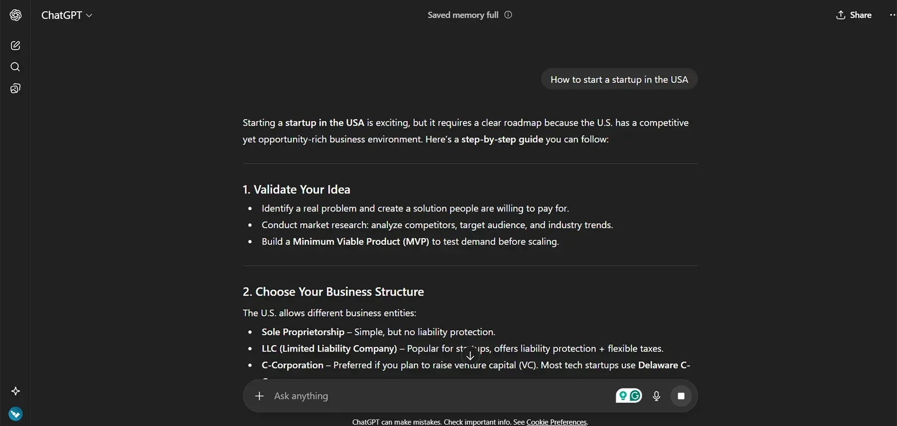 First, we'll generate content from ChatGPT.